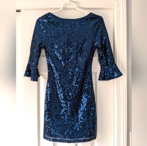 Women's Lulu's Teal Sequined Dress size XS